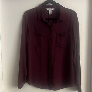 White House Black Market Deep Purple Blouse